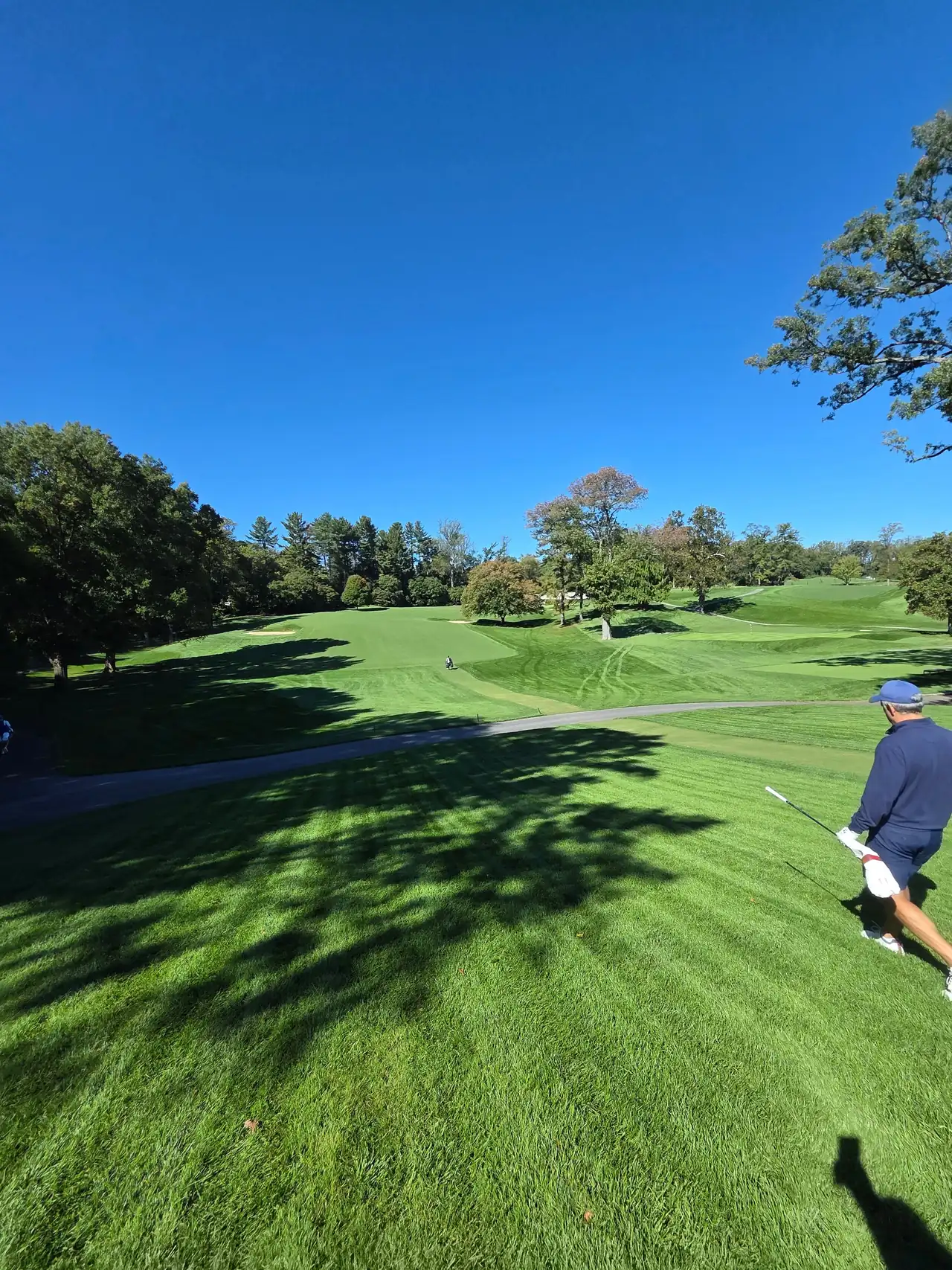 Long shadows across a Columbia Country Club fairway