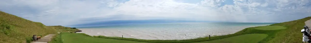 Panorama of the Straits Course along Lake Michigan